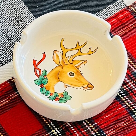 4 Vintage Christmas stackable ashtrays - Picture 7 of 10